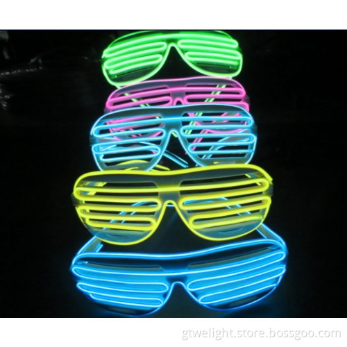 Shutter-Shade EL Flashing Glasses by 2AA Batteries Pack